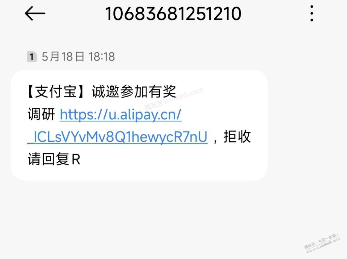 大家收到这种支付宝短信一定点开看看 - 美泡泡