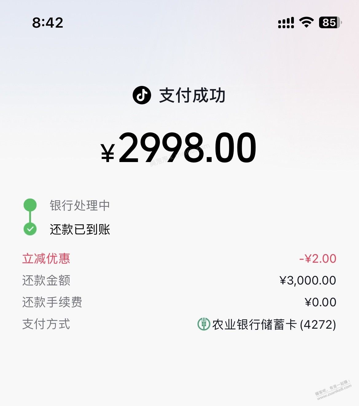 抖音还款  3000-2农行 - 美泡泡