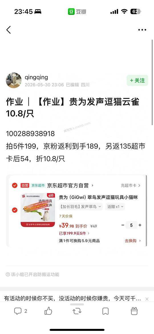 贵为发声逗猫云雀10.8/只 - 美泡泡